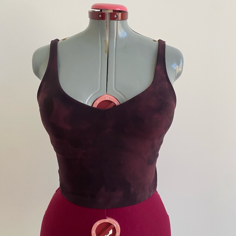 lululemon athletica purple & burgundy tie-dye sports bra - Picture 3 of 5